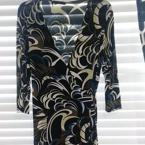 Ladies print wrap dress